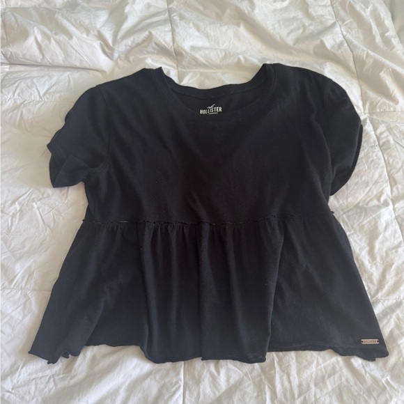 Hollister Peplum Baby Tee Black Size XS - Picture 1 of 12